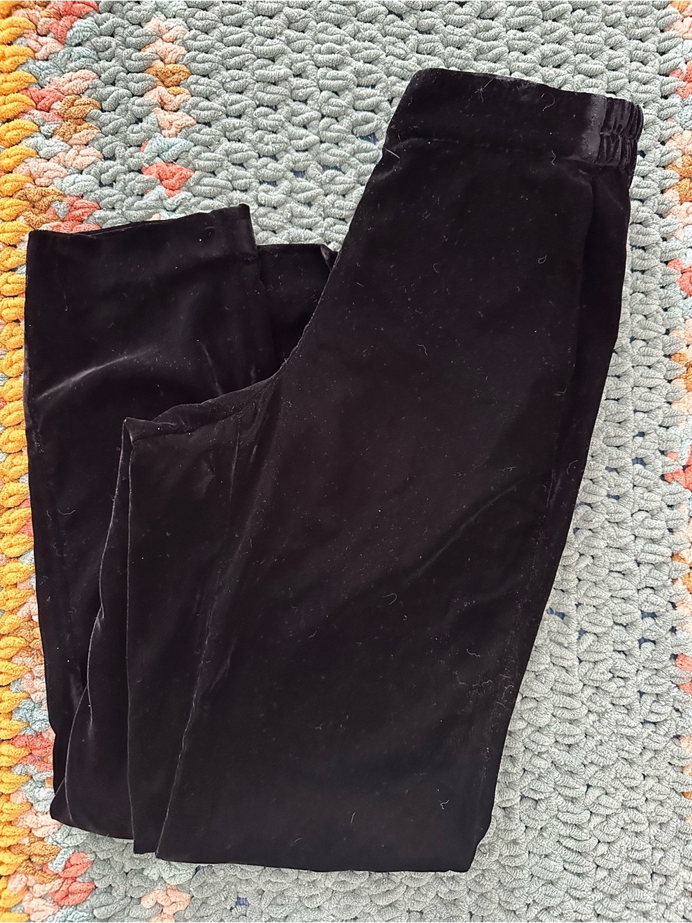 J. Crew Black Velvet Jamie Pant